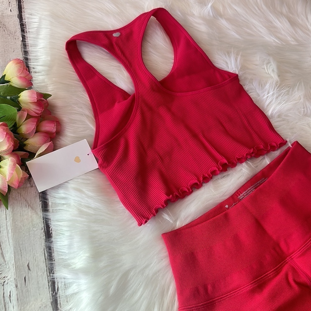 VICTORIA'S SECRET Pink Spiritual Gangster High Waist Biker Short Set - Picture 5 of 5